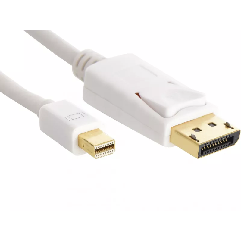 Sandberg DP-MiniDP 1.2 4K M-M 2m, 2 m, DisplayPort, Mini DisplayPort, Stecker, Stecker, Weiß