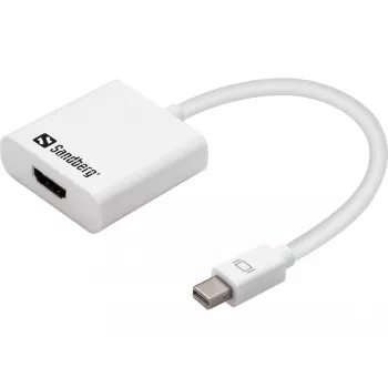 Sandberg Adapter MiniDP1.2>HDMI2.0 4K60, Mini DisplayPort, HDMI, Stecker, Buchse, 3840 x 2160 Pixel, 6 Gbit/s