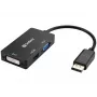 Sandberg Adapter DP>HDMI+DVI+VGA, 0,19 m, DisplayPort, VGA (D-Sub)+ HDMI + DVI, Stecker, Buchse, 3840 x 2160 Pixel