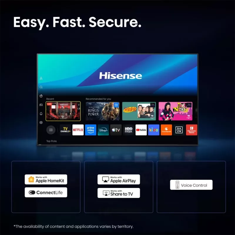 Hisense 75E7S PRO TV 189 cm (75 inch) UHD+ Smart-TV Wi-Fi Schwarz 350 cd/m²
