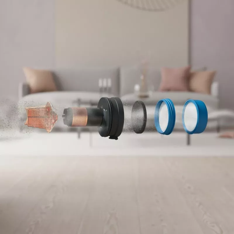 Electrolux EP71B14WET Stabstaubsauger Batterie Trocken Beutellos 0,3 l Blau 4 Ah