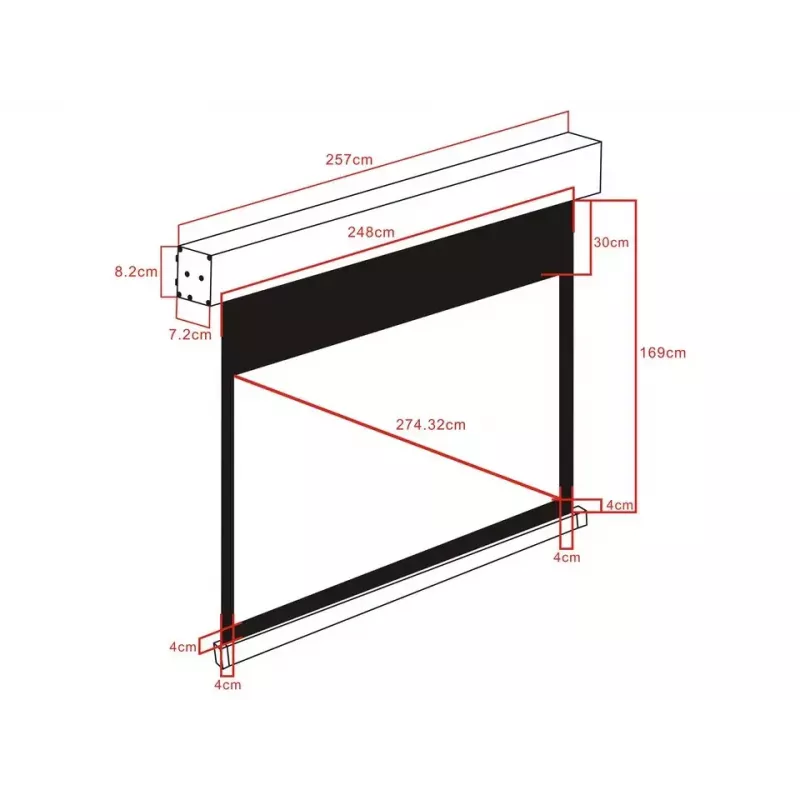 Multibrackets M 16:9 motorisierte Projektionsleinwand 240x135, 108 Zoll