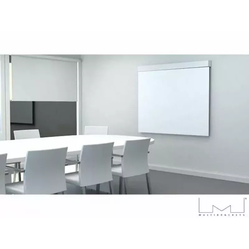 Motorisierte Projektionsleinwand MULTIBRACKETS M 16:10 90 Zoll (sichtbar 193,9×121,2 cm) Mattweiß, Schwarz/Weiß