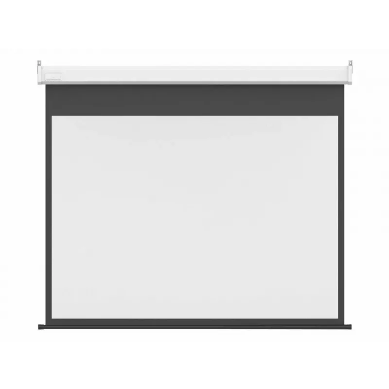 Motorisierte Projektionsleinwand MULTIBRACKETS M 16:10 90 Zoll (sichtbar 193,9×121,2 cm) Mattweiß, Schwarz/Weiß