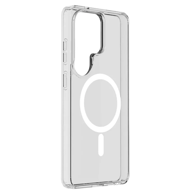 Cellularline Clear Mag - Galaxy S26 Ultra Ultrastrapazierfähige transparente Hülle mit Gummirand, kompatibel mit dem Qi2-Ökosystem und magnetischem Zubehör, behandelt gegen Vergilbung.