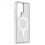 Cellularline Clear Mag - Galaxy S26 Ultra Ultrastrapazierfähige transparente Hülle mit Gummirand, kompatibel mit dem Qi2-Ökosystem und magnetischem Zubehör, behandelt gegen Vergilbung.