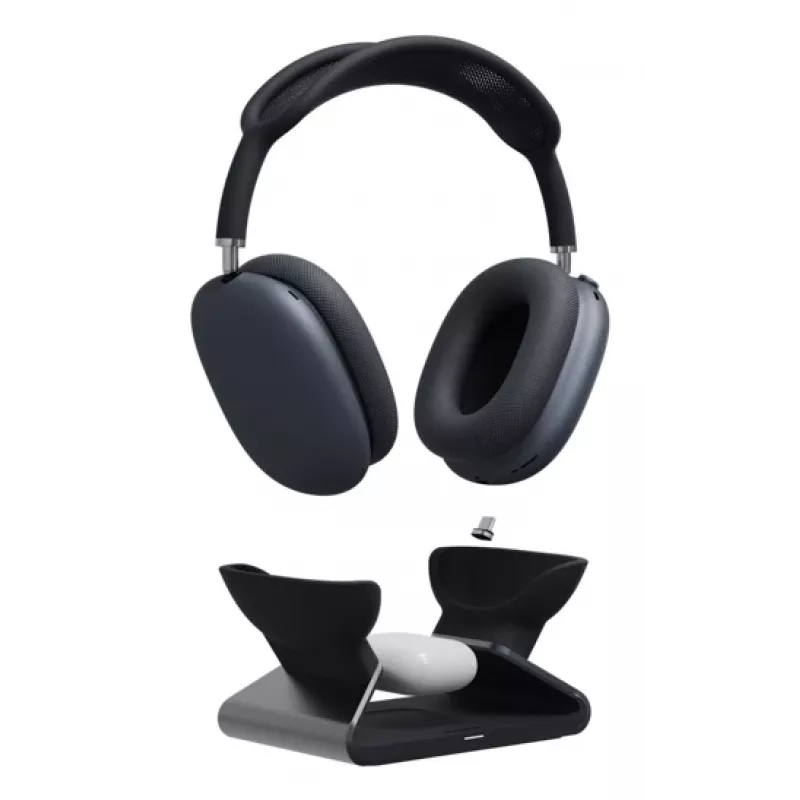 mophie AirPods Max Ladestation, Innenbereich, USB, Kabelloses Laden, Schwarz