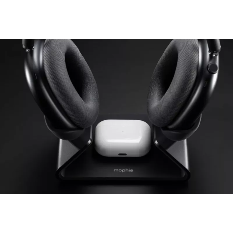mophie AirPods Max Ladestation, Innenbereich, USB, Kabelloses Laden, Schwarz