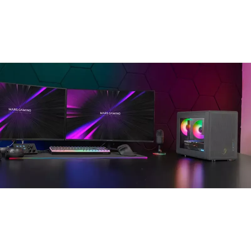 Computer-Gehäuse Mars Gaming MCXPS mATX Ultra-Kompakt Schwarz