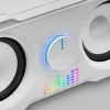 Mars Gaming MS22W Kompakte Gaming-Lautsprecher 2.2 RGB Flow Subwoofer + 4 aktive Lautsprecher DSP-Sound 35W Weiß