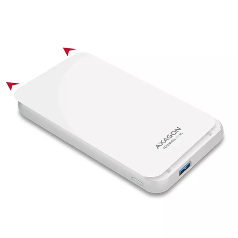 AXAGON EE25-S6 - HDD / SSD-Gehäuse - 2.5 Zoll - SATA - Serial ATA II - Serial ATA III - 5 Gbit/s - USB Konnektivität - Weiß