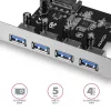 Axagon PCEU-430VL Schnittstellenkarten/Adapter Intern USB 3.2 Gen 1 (3.1 Gen 1)