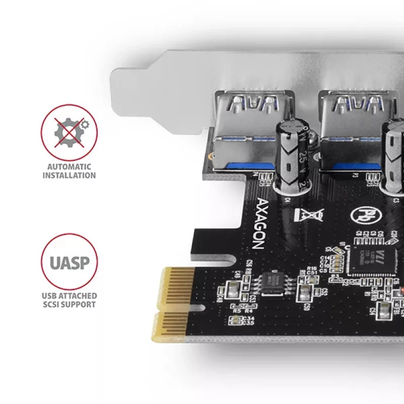 Axagon PCEU-430VL Schnittstellenkarten/Adapter Intern USB 3.2 Gen 1 (3.1 Gen 1)