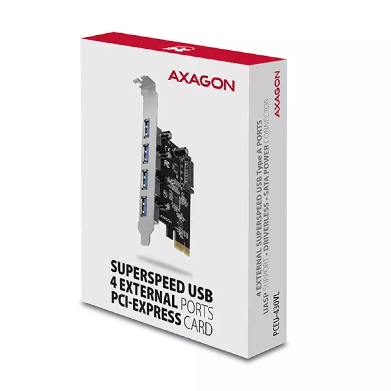 Axagon PCEU-430VL Schnittstellenkarten/Adapter Intern USB 3.2 Gen 1 (3.1 Gen 1)