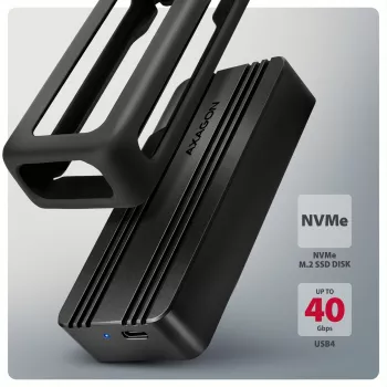 Axagon EEM2-40G USB-C 40Gbps M.2 NVMe SSD-Gehäuse, ARMORED Aluminium