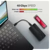 Axagon EEM2-40G USB-C 40Gbps M.2 NVMe SSD-Gehäuse, ARMORED Aluminium