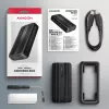 Axagon EEM2-40G USB-C 40Gbps M.2 NVMe SSD-Gehäuse, ARMORED Aluminium