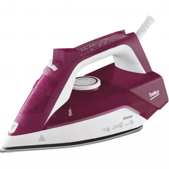 Beko SIM3126R Dampfbügeleisen Ceramikgleitsohle 2600 W Rot