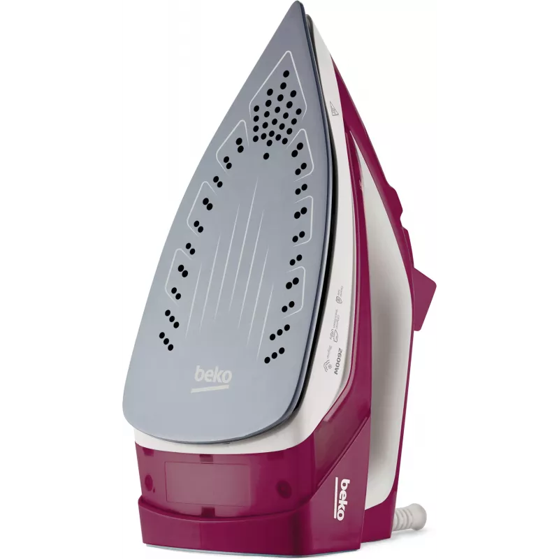 Beko SIM3126R Dampfbügeleisen Ceramikgleitsohle 2600 W Rot