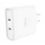 Ladegerät TRUST Maxo 100W 2-Port USB-C GaN — 100 W, 2x USB-C, 20 V max, AC, innen, 2 m Kabel, weiß