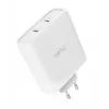 Ladegerät TRUST Maxo 100W 2-Port USB-C GaN — 100 W, 2x USB-C, 20 V max, AC, innen, 2 m Kabel, weiß