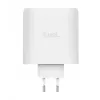 Ladegerät TRUST Maxo 100W 2-Port USB-C GaN — 100 W, 2x USB-C, 20 V max, AC, innen, 2 m Kabel, weiß