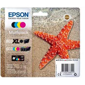 Epson 603 XL Tintenpatrone 1 Stk. Original Hohe (XL) Reichweite Schwarz, Cyan, Magenta, Gelb