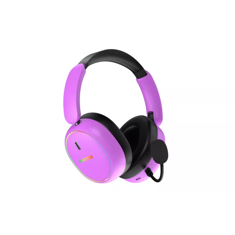 HATOR Phoenix 2 kabelloses Headset Kabel & Kabellos Head-Band Gaming USB Typ-C / USB Typ-A Bluetooth Violett