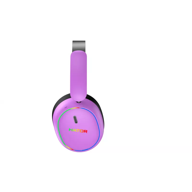HATOR Phoenix 2 kabelloses Headset Kabel & Kabellos Head-Band Gaming USB Typ-C / USB Typ-A Bluetooth Violett
