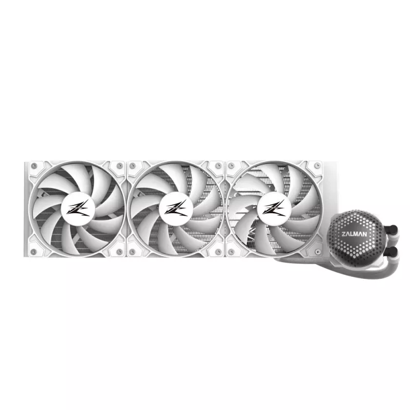 Zalman ALPHA36 White CPU-Flüssigkeitskühler 360-mm-Radiator 3 x 120-mm-Lüfter ARGB-Pumpe Dual-Prozessor All-in-One-Flüssigkeitskühler 12 cm