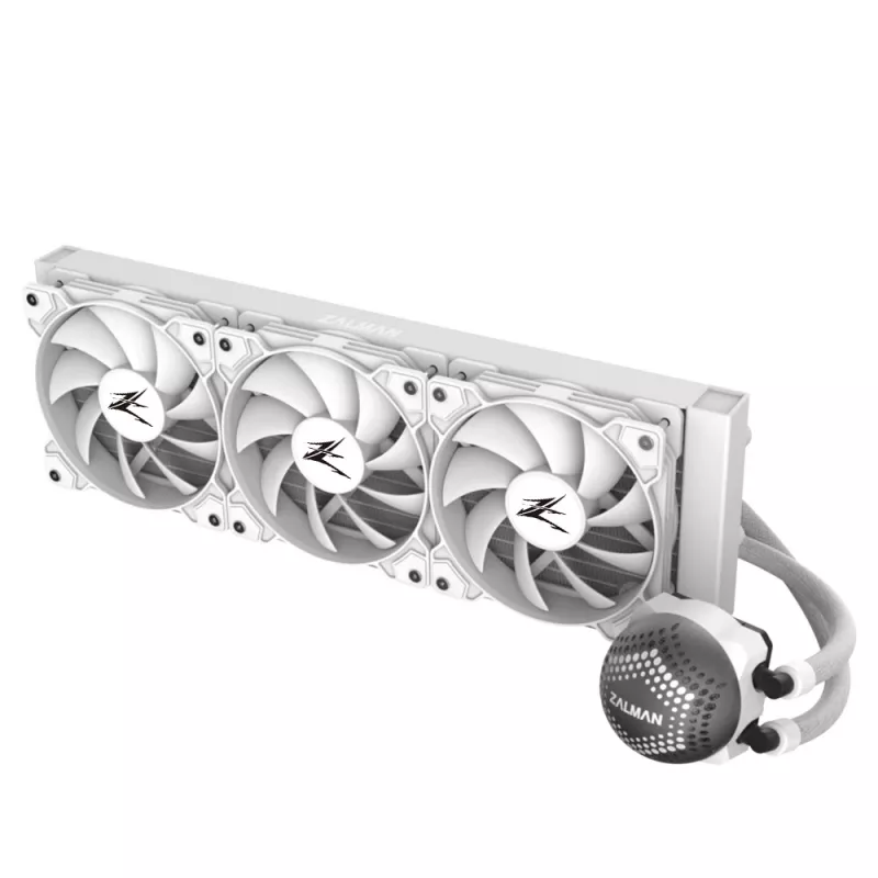 Zalman ALPHA36 White CPU-Flüssigkeitskühler 360-mm-Radiator 3 x 120-mm-Lüfter ARGB-Pumpe Dual-Prozessor All-in-One-Flüssigkeitskühler 12 cm