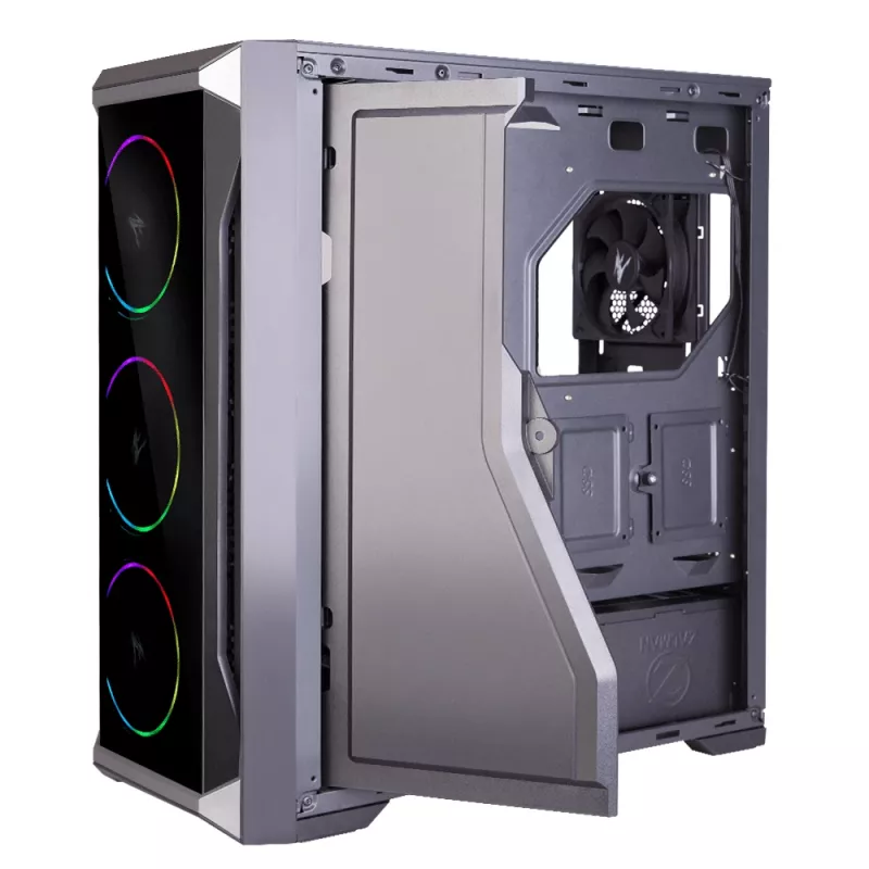 Zalman Z8 TG ATX Mid Tower PC-Gehäuse, ARGB-Lüfter x3, T/G Midi Tower Schwarz