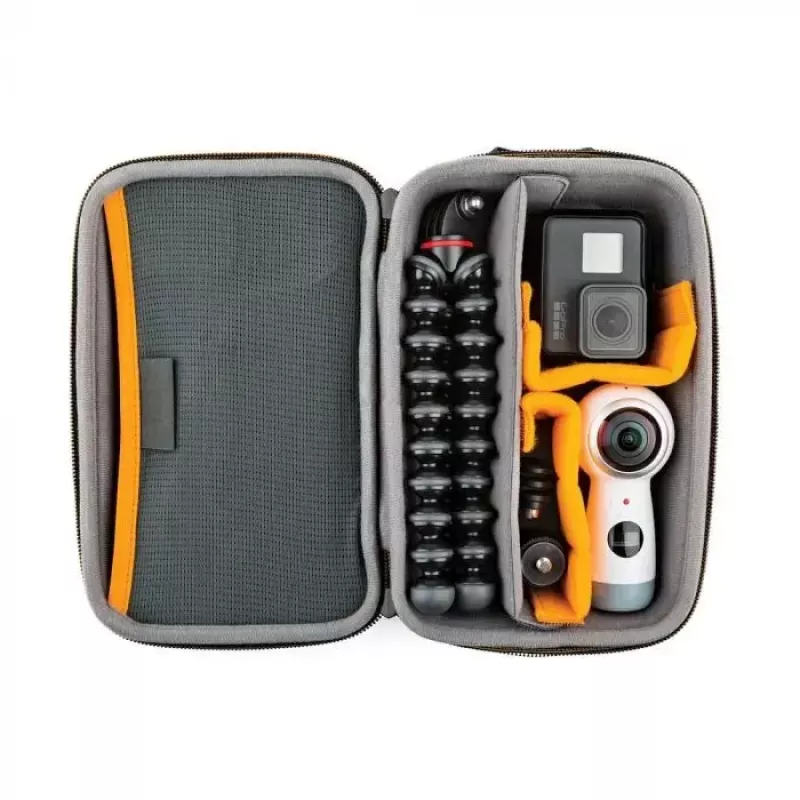 Kameratasche Lowepro HARDSIDE CS 60 — Hartschalentasche, kompakt, 140×85×227 mm, schwarz/orange