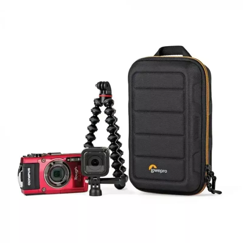 Kameratasche Lowepro HARDSIDE CS 60 — Hartschalentasche, kompakt, 140×85×227 mm, schwarz/orange
