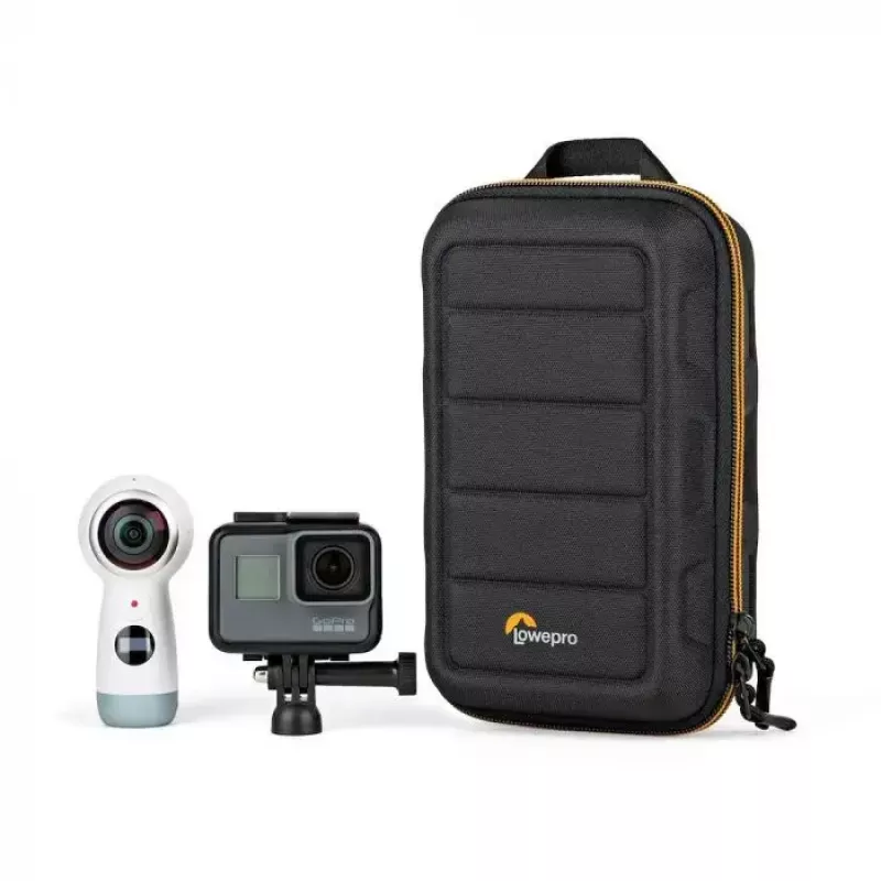 Kameratasche Lowepro HARDSIDE CS 60 — Hartschalentasche, kompakt, 140×85×227 mm, schwarz/orange