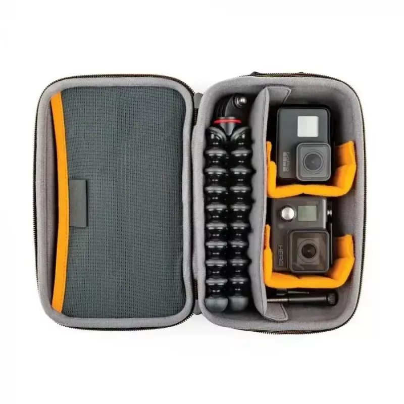 Kameratasche Lowepro HARDSIDE CS 60 — Hartschalentasche, kompakt, 140×85×227 mm, schwarz/orange