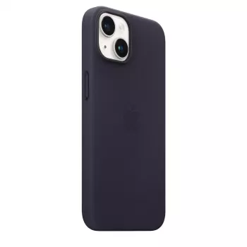 Leder-MagSafe-Hülle für Apple iPhone 14 — Violett, passend für 6,1 Zoll