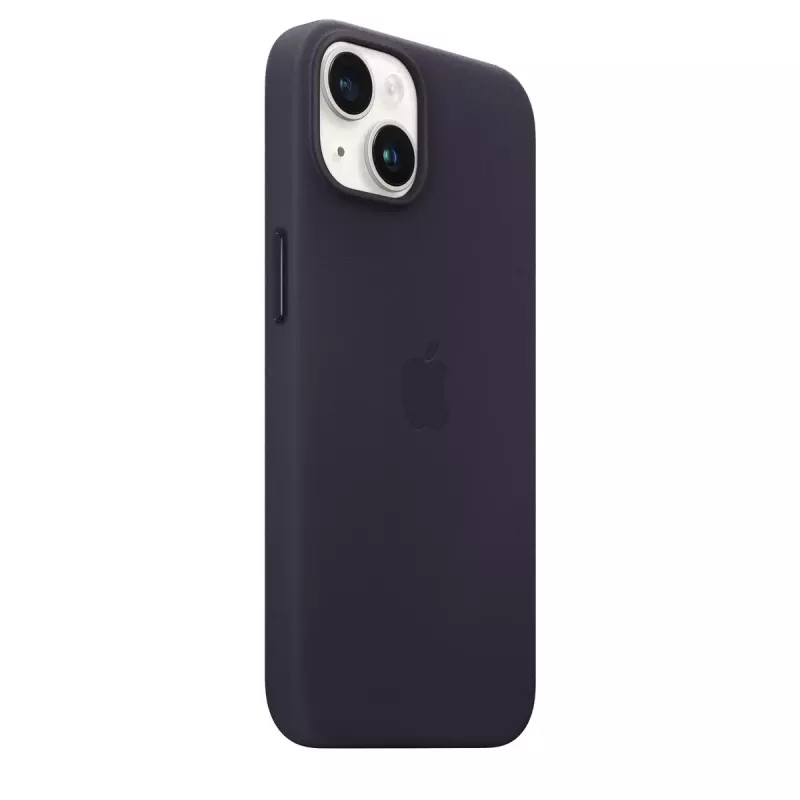 Leder-MagSafe-Hülle für Apple iPhone 14 — Violett, passend für 6,1 Zoll