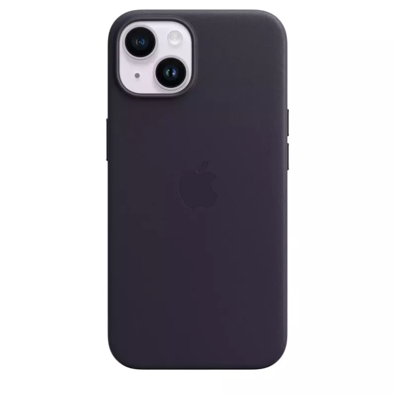 Leder-MagSafe-Hülle für Apple iPhone 14 — Violett, passend für 6,1 Zoll