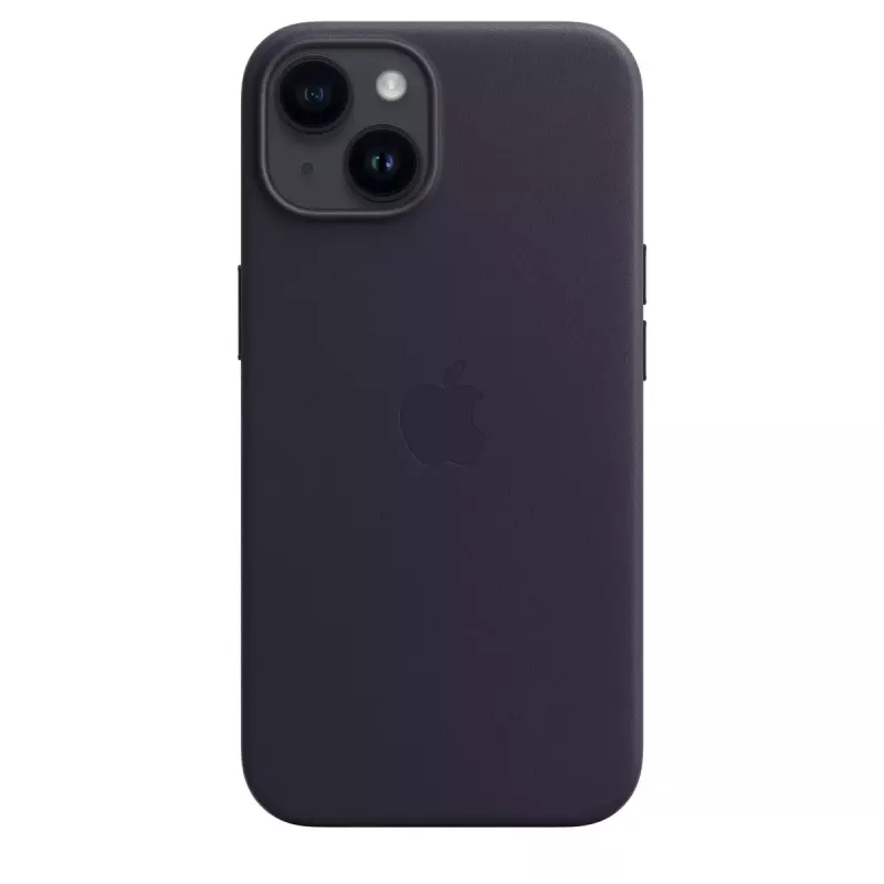 Leder-MagSafe-Hülle für Apple iPhone 14 — Violett, passend für 6,1 Zoll