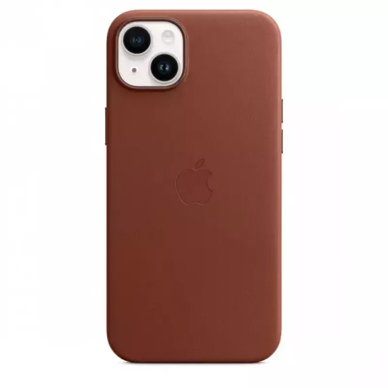 Cover Apple iPhone 14 Plus Lederhülle mit MagSafe Umber