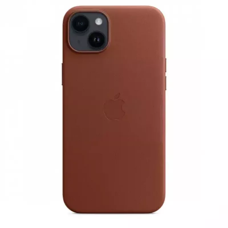 Cover Apple iPhone 14 Plus Lederhülle mit MagSafe Umber
