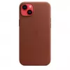 Cover Apple iPhone 14 Plus Lederhülle mit MagSafe Umber