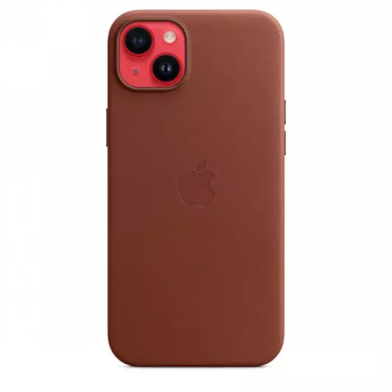 Cover Apple iPhone 14 Plus Lederhülle mit MagSafe Umber