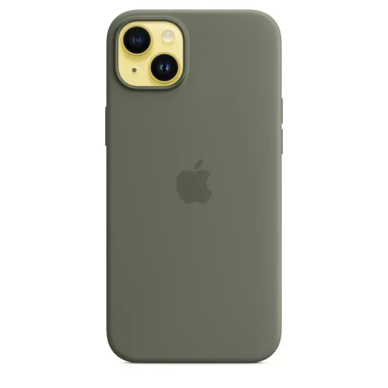 Cover Apple iPhone 14 Plus Silikonhülle mit MagSafe Oliv