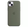 Cover Apple iPhone 14 Plus Silikonhülle mit MagSafe Oliv