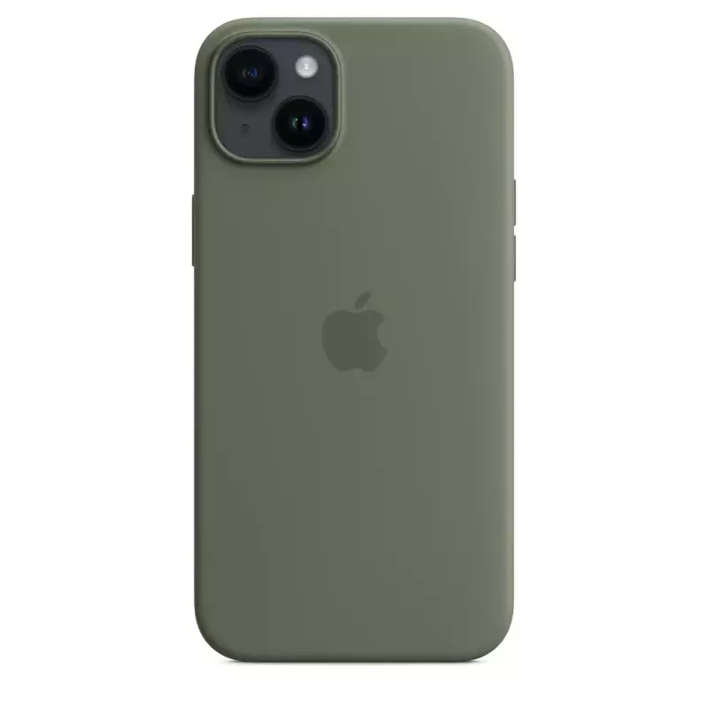 Cover Apple iPhone 14 Plus Silikonhülle mit MagSafe Oliv