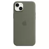 Cover Apple iPhone 14 Plus Silikonhülle mit MagSafe Oliv