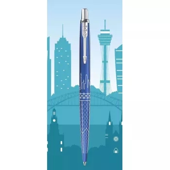 Einziehbarer Kugelschreiber mit Clip Parker Jotter Special Edition Global Icons Sydney Blue