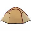COLEMAN Darwin 4 Plus Sommer-Campingzelt für 4 Personen — beige/dunkelrot